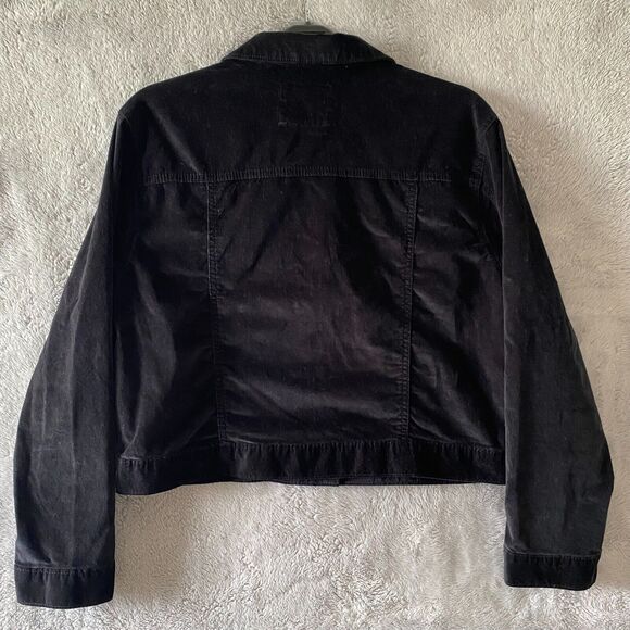 Girls Old Navy Velvet Cropp Black Jacket Size XXL (‎ 18 ) Plus - Picture 3 of 10
